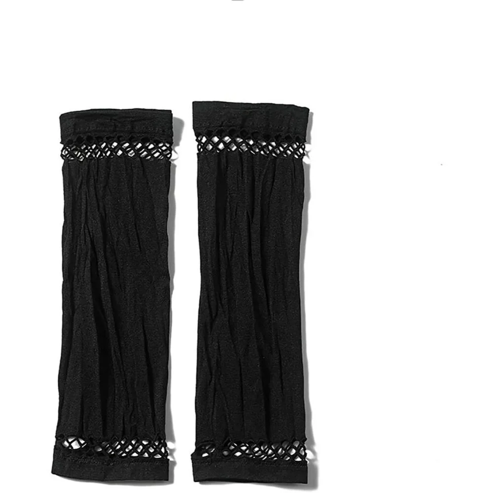 Women's Fishing Halloween Black 8 Net Gloves Fingerless Gothic Accessories